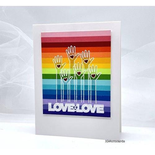 Simon Says Stamp! CZ Design Clear Stamps YOU ARE LOVED cz264c Rainbows