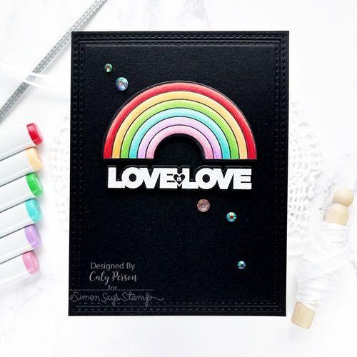 Simon Says Stamp! CZ Design Clear Stamps YOU ARE LOVED cz264c Rainbows | color-code:ALT7