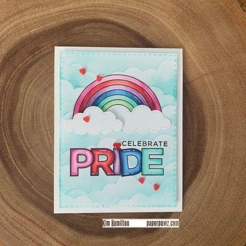 Simon Says Stamp! CZ Design Clear Stamps YOU ARE LOVED cz264c Rainbows | color-code:ALT8