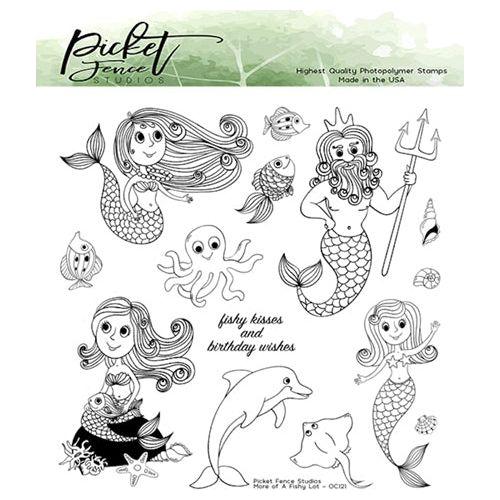 Simon Says Stamp! Picket Fence Studios MORE OF A FISHY LOT Clear Stamps oc121*