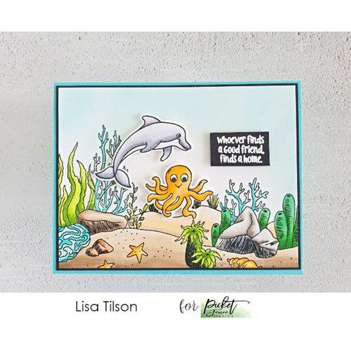 Simon Says Stamp! Picket Fence Studios MORE OF A FISHY LOT Clear Stamps oc121*