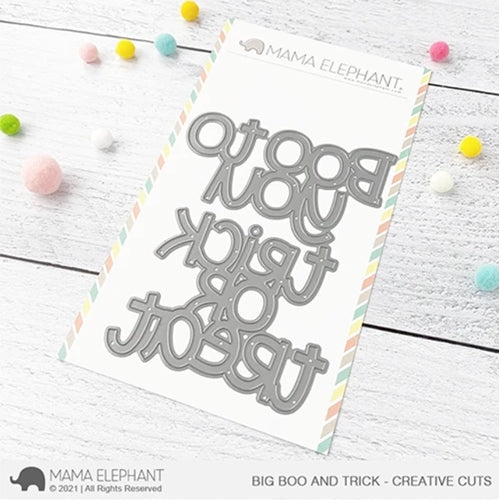 Simon Says Stamp! Mama Elephant BIG BOO AND TRICK Creative Cuts Steel Dies