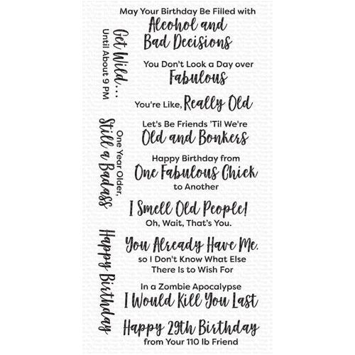 My Favorite Things SASSY PANTS BIRTHDAY GREETINGS 3 Clear Stamps cs582 ...