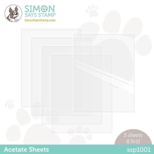 Simon Says Stamp Premium Heat Resistant CLEAR ACETATE SHEETS ssp1001