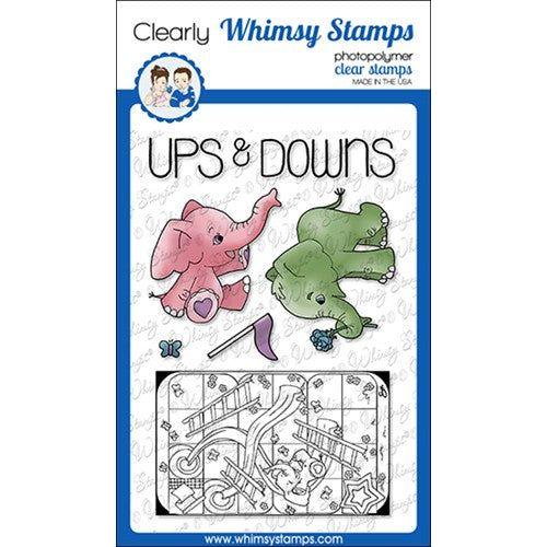 Simon Says Stamp! Whimsy Stamps TIN GAMES UP AND DOWN Clear Stamps BS1030*