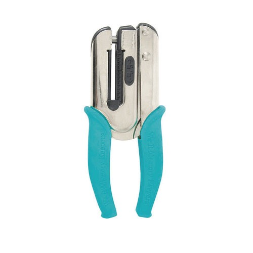 We R Memory Keepers Crop-A-Dile Eyelet and Snap Punch, Blue Handle