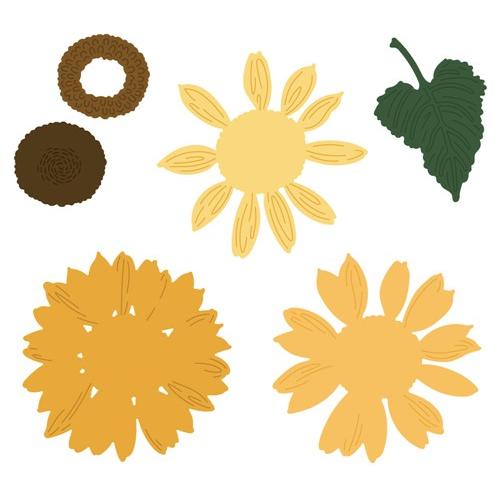 Simon Says Stamp! Honey Bee LOVELY LAYERS SUNFLOWERS Dies hbdsllsfl