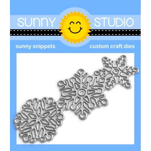 Sunny Studio Stamps Snowflake Circle Frame Sunny Snippets Dies