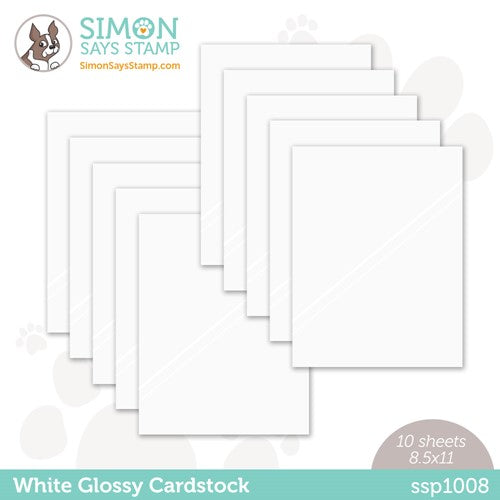 Simon Says Stamp Great for Foiling Cardstock White Glossy ssp1008