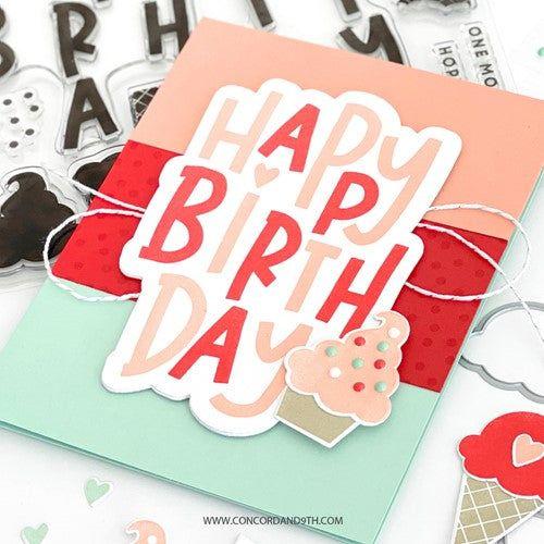 Simon Says Stamp! Concord & 9th BIRTHDAY SCOOPS Clear Stamps 11250