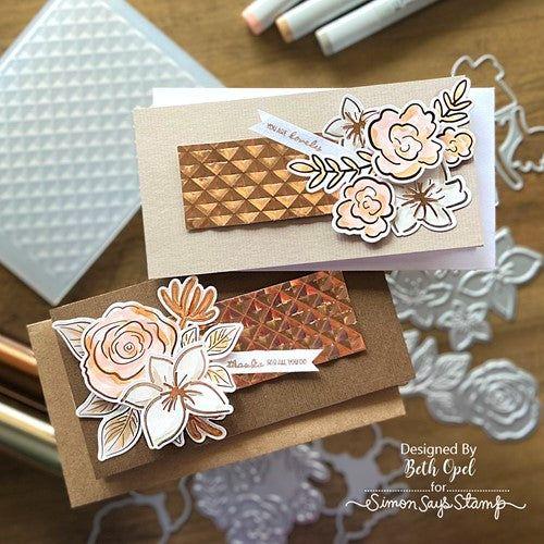 Simon Says Stamp! Simon Says Stamp SKETCHED GARDEN FLOWERS Hot Foil Plates and Dies s752