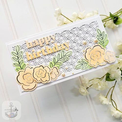 Simon Says Stamp! Simon Says Stamp SKETCHED ROSE TRIO Hot Foil Plates and Dies s751