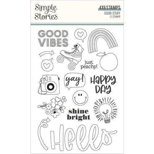 Simon Says Stamp! Simple Stories GOOD STUFF Clear Stamp Set 16825*