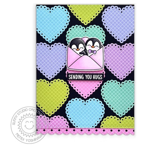 Simon Says Stamp! Sunny Studio PASSIONATE PENGUINS Clear Stamps SSCL-323