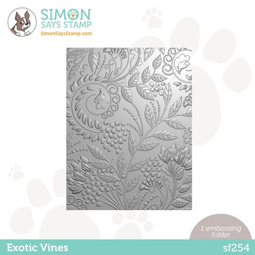 Simon Says Stamp Embossing Folder Exotic Vines SF254 | Simon Says Embossing Folders | Crafting & Stamping Supplies from Simon Says Stamp