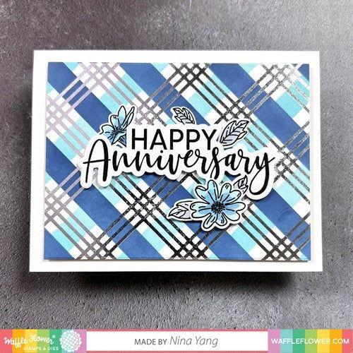 Simon Says Stamp! Waffle Flower HAPPY ANNIVERSARY DUO Clear Stamps 420971