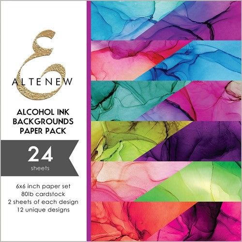 Altenew - Poured Acrylic - 6 x 6 Paper Pack - 24 Sheets