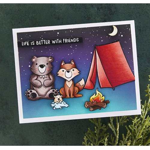 Simon Says Stamp! STP-077 Spellbinders CAMPFIRE CRITTERS Clear Stamps*