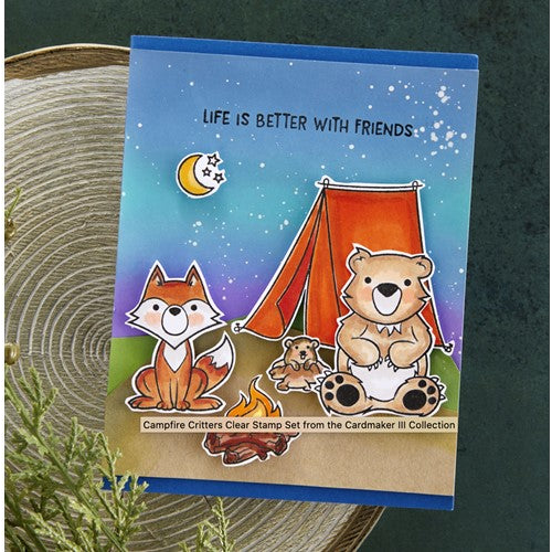 Simon Says Stamp! STP-077 Spellbinders CAMPFIRE CRITTERS Clear Stamps*