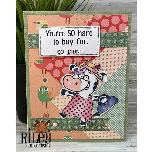 Simon Says Stamp! Riley and Company Funny Bones YOU'RE SO HARD TO BUY FOR Cling Rubber Stamp RWD-993