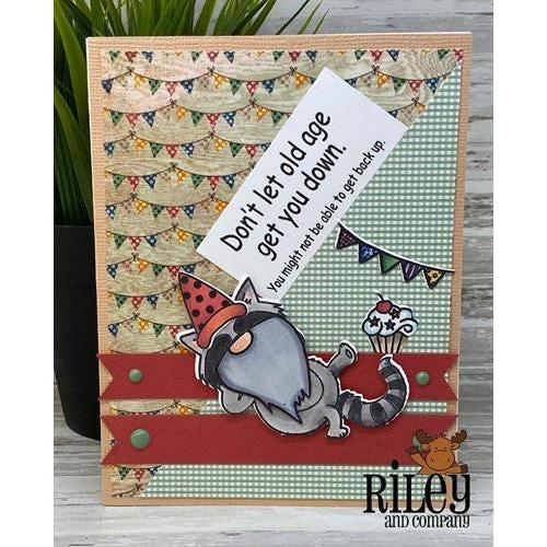 Simon Says Stamp! Riley and Company Funny Bones DON'T LET OLD AGE GET YOU DOWN Cling Rubber Stamp RWD-1000