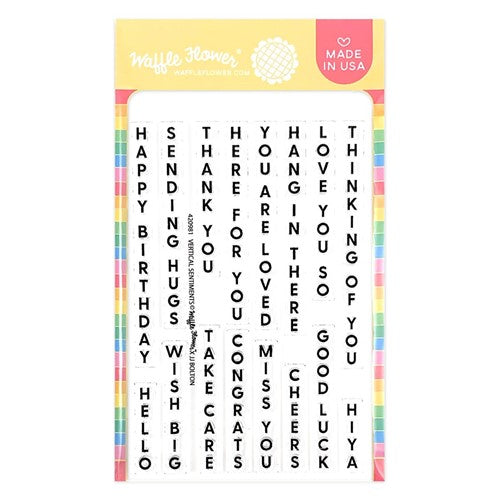 Simon Says Stamp! Waffle Flower VERTICAL SENTIMENTS Clear Stamps 420981