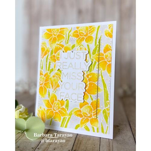 Simon Says Stamp! Simon Says Cling Stamps DAFFODIL FIELD sss102465