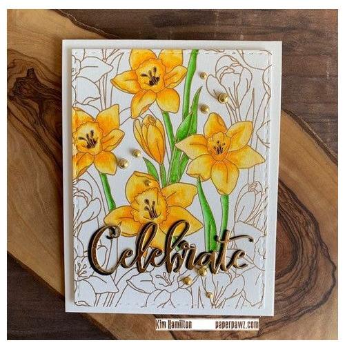 Simon Says Stamp! Simon Says Cling Stamps DAFFODIL FIELD sss102465