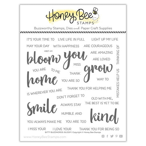Honey Bee Beautiful Blooms Clear Stamp Set Hbst-450