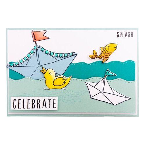 Simon Says Stamp! Studio Light PAPER BOATS Essentials Stamp and Die Set slesscd24*