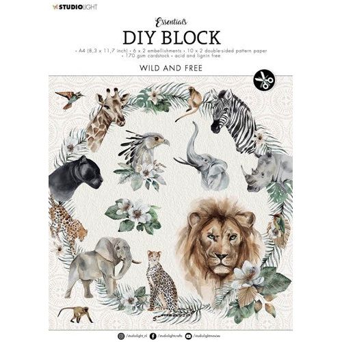 Wild Animal Print Scrapbook Paper Pad 8x8 Scrapbooking Kit for