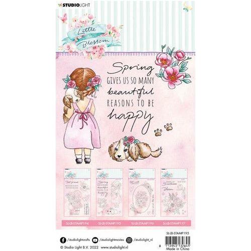 Simon Says Stamp! Studio Light PUPPY LOVE Little Blossom Clear Stamps sllbstamp195*