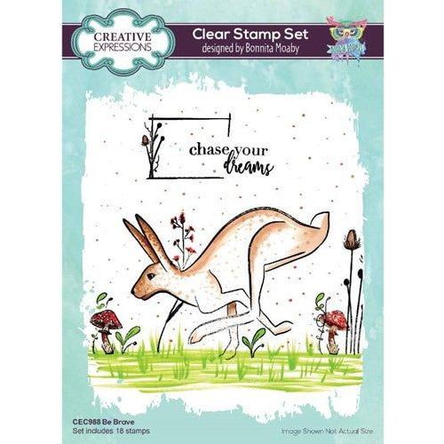 Simon Says Stamp! Creative Expressions BE BRAVE Clear Stamps cec988*