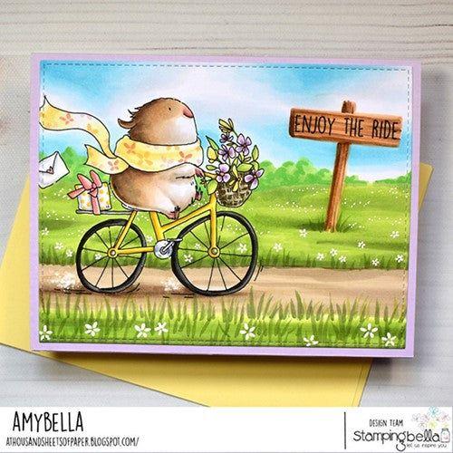 Simon Says Stamp! Stamping Bella GUINEA AND A BICYCLE Cling Stamps eb1125