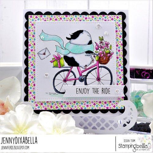 Simon Says Stamp! Stamping Bella GUINEA AND A BICYCLE Cling Stamps eb1125