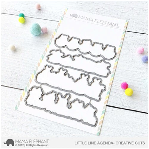 Simon Says Stamp! Mama Elephant LITTLE LINE AGENDA Creative Steel Die