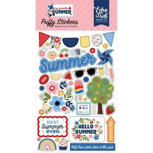 Simon Says Stamp! Echo Park MY FAVORITE SUMMER Puffy Stickers mys273066*