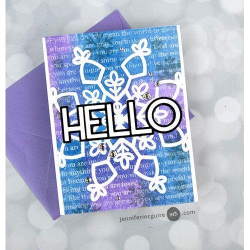 Simon Says Stamp! Waffle Flower OUTLINED HELLO Dies 310355 | color-code:ALT6