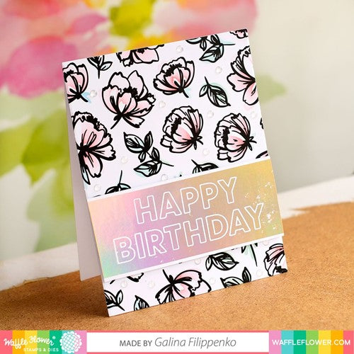 Simon Says Stamp! Waffle Flower HAPPY BIRTHDAY DUO Hot Foil Plates 421041