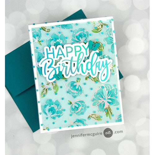 Simon Says Stamp! Waffle Flower HAPPY BIRTHDAY DUO Hot Foil Plates 421041 | color-code:ALT6