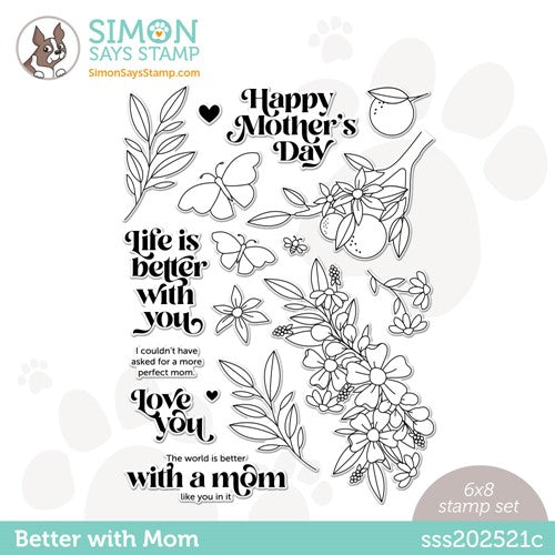 Simon Says Stamp! Simon Says Clear Stamps BETTER WITH MOM sss202521c