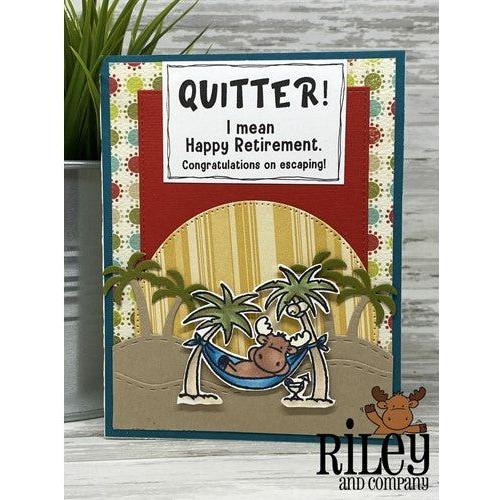 Simon Says Stamp! Riley and Company Funny Bones QUITTER Cling Rubber Stamp RWD-1014