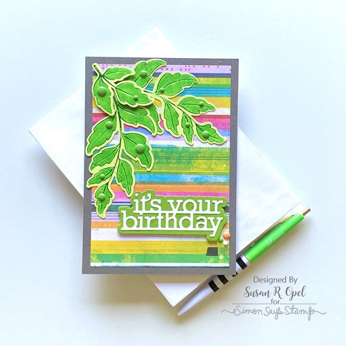 Simon Says Stamp! Simon Says Stamp SKETCHED LEAF BRANCHES Hot Foil Plates and Dies s763