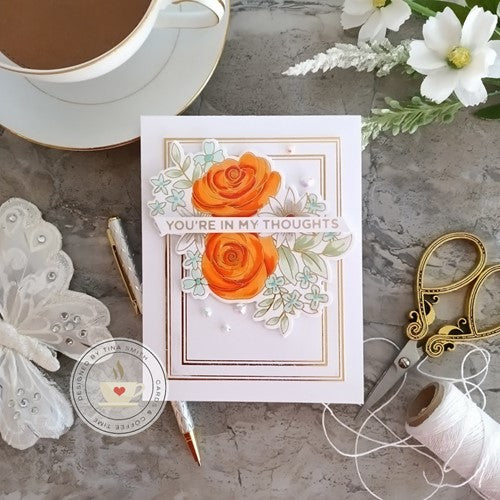 Simon Says Stamp! Simon Says Stamp INTRICATE ROSE AND BLOOMS BOUQUET Hot Foil Plates and Dies s779 | color-code:ALT3