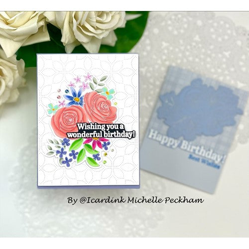 Simon Says Stamp! Simon Says Stamp INTRICATE ROSE AND BLOOMS BOUQUET Hot Foil Plates and Dies s779