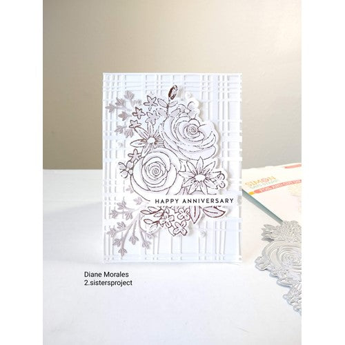 Simon Says Stamp! Simon Says Stamp INTRICATE ROSE AND BLOOMS BOUQUET Hot Foil Plates and Dies s779