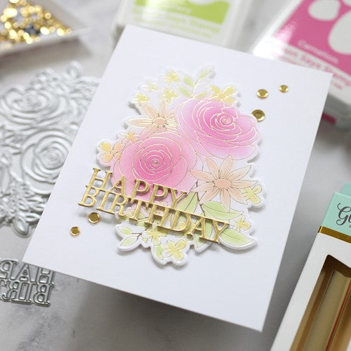 Simon Says Stamp! Simon Says Stamp INTRICATE ROSE AND BLOOMS BOUQUET Hot Foil Plates and Dies s779 | color-code:ALT9