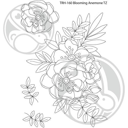 Simon Says Stamp! The Rabbit Hole Designs BLOOMING ANEMONE Clear Stamps TRH-160