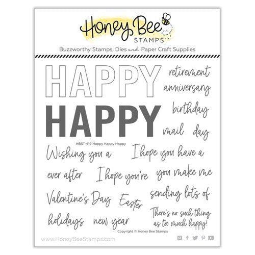 Simon Says Stamp! Honey Bee HAPPY HAPPY HAPPY Clear Stamp Set hbst-419