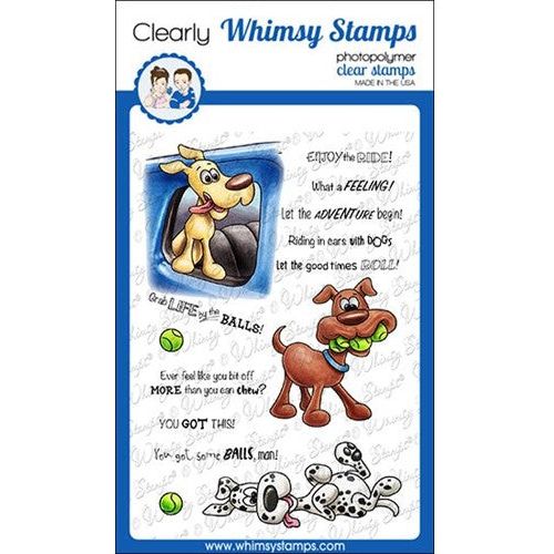 Simon Says Stamp! Whimsy Stamps DOGGIE FUN TIMES Clear Stamps C1394